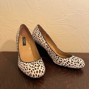 Ann Taylor Animal Print Women’s Wedge Heels Size 8